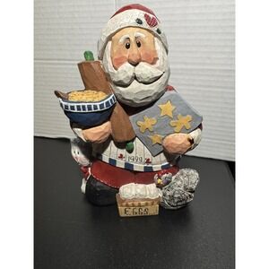 Vintage Goose Berry Santa Chef 1999 Figurine Cookie Kitchen Cat Chicken Decor